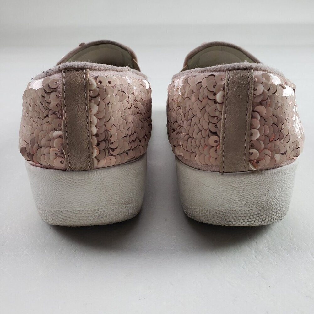 Fitflop Superskate Sequin Loafer Shoe Womens 6.5 Pink Slip On Comfort Shoe - Picture 8 of 10